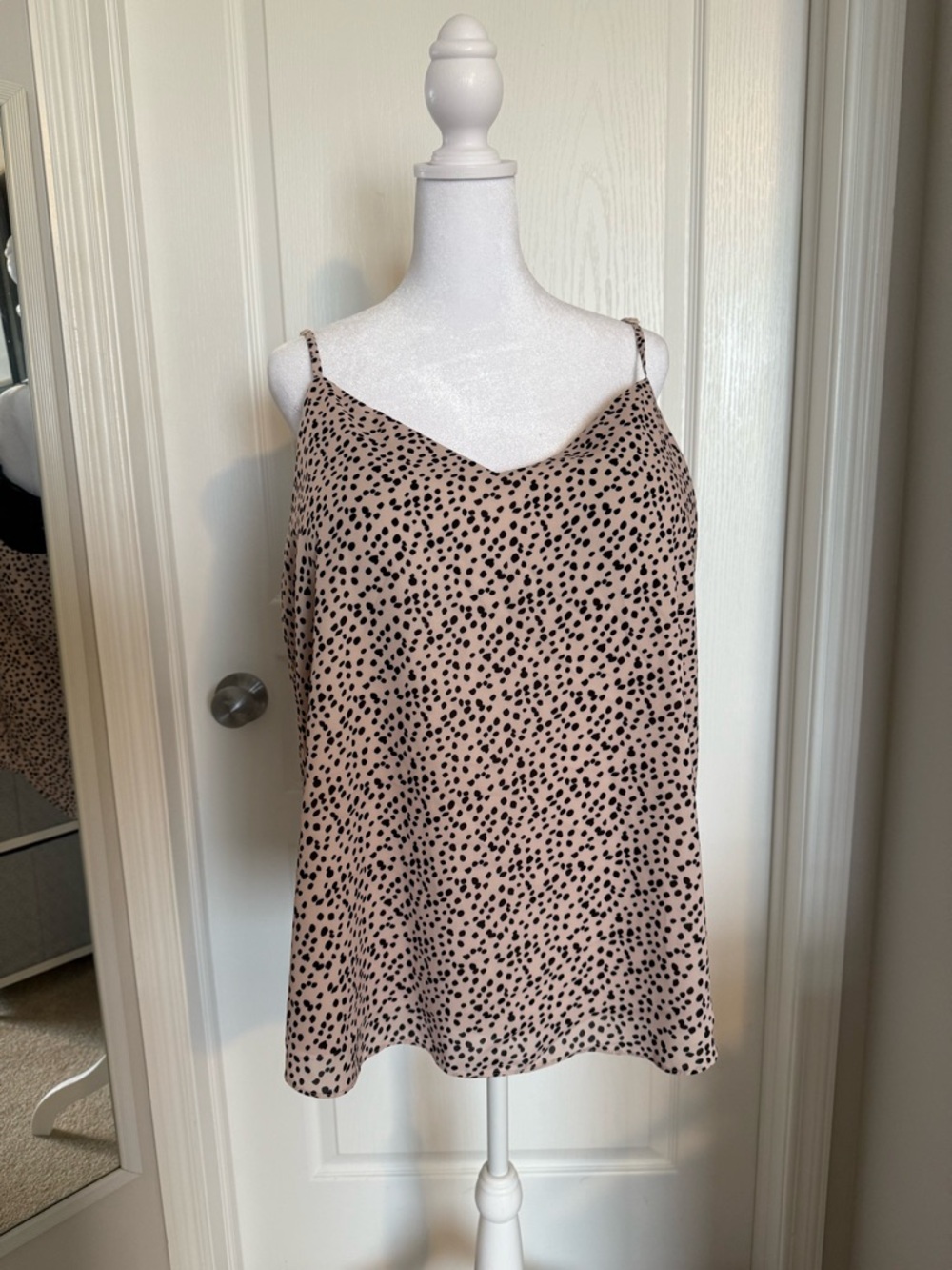 Kismet Blush Beige Spotted Cami Top